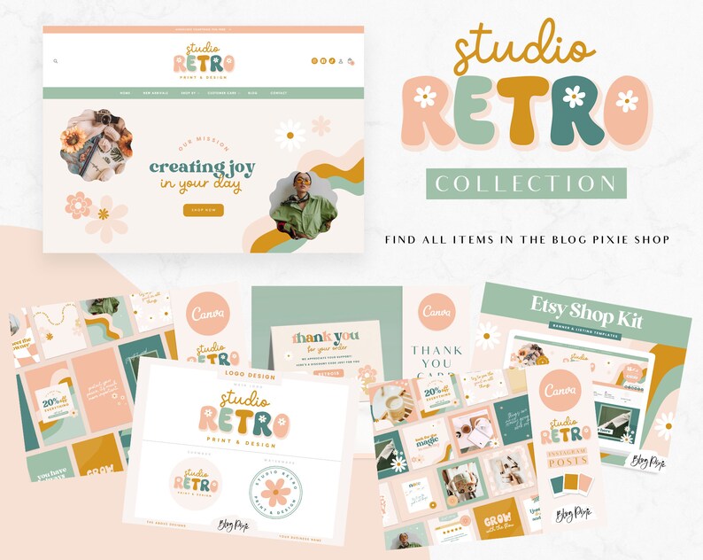Retro Email Signature Template Canva - Business Email Signature Design ...
