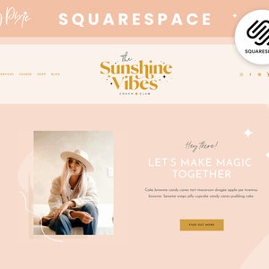 Squarespace Template - Coach Business Website - Squarespace 7.1 - Boho Website Design - Squarespace Website - Sunshine Vibes SV01 Blog Pixie