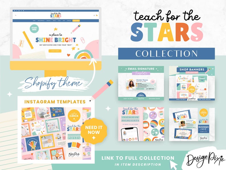 Websitesjabloon docent Wix - regenboogkleurig kleurrijk Wix websiteontwerp - websitesjabloon onderwijs - Wix blogthema klaslokaal - TC01 Blog Pixie afbeelding 10