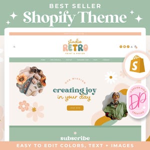 Shopify Theme Retro - Candle Shopify Theme - Shopify Fashion Boutique - Shopify Theme for Digital Products - Retro Website - SR01 Blog Pixie