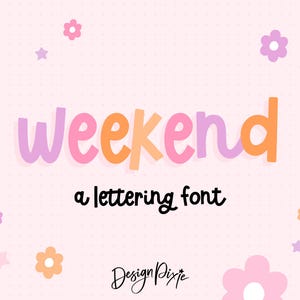 Wochenende Schriftart - Chalkboard Style Schrift - Ästhetische Schriftarten - Bold Marker Font für Instagram - Creative Cricut Fall - Design Pixie