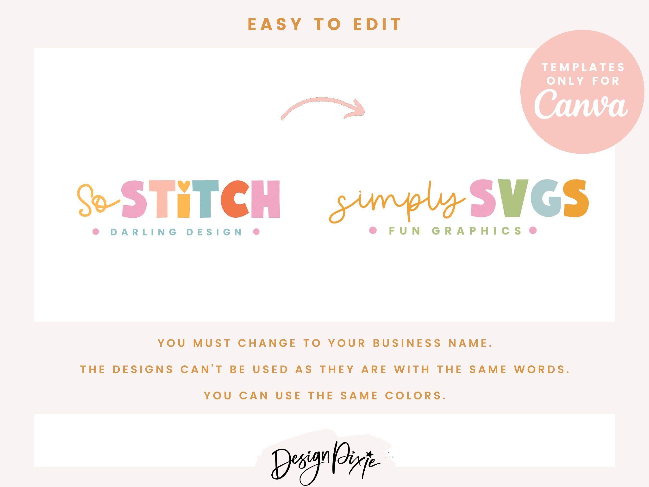 Logo Design for Small Business - Logo Template Canva - Editable Logo ...