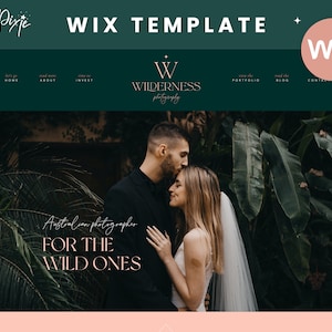 Photography Website Template - Wix Design - Photographer Website - Creative Wix Theme - Wedding Photographer - Boho Web Design - Blog Pixie