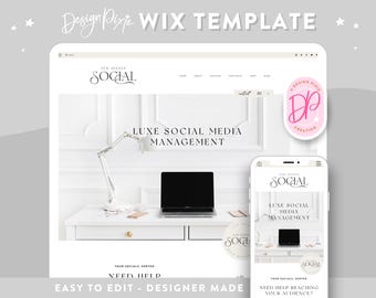 Minimal White Wix Website Template - Social Media Manager - Modern Aesthetic Website Design - Wix Ecommerce Shop Blog - AL01 Blog Pixie