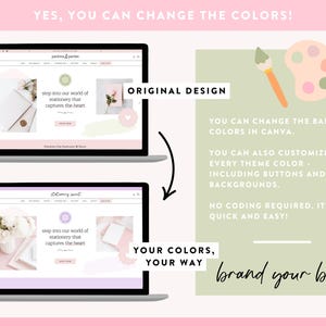 Pink Shopify Theme - Pretty Shop Template for Digital Products - Pink Sage Feminine Website Theme - PP01 Design Pixie image 7