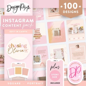 Boho Instagram Templates Canva - Handmade, Keepsake, Accessories, Baby, Markets - Instagram Story Ideas Pretty Floral - CA01 Design Pixie