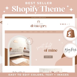 Shopify Theme - Boho Design - Baby Boutique - Shopify Website Template - Shopify Banners - Shopify Design - Online Boutique DR01 Blog Pixie
