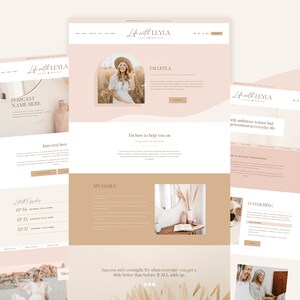 Squarespace website template boho coach
