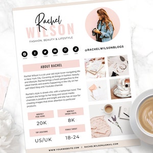 Media Kit Template Canva - Blog Rate Sheet - Blogger Media Kit ...