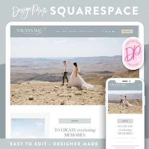 Squarespace Website Template Photography - Squarespace 7.1 Photographer Template - Squarespace Wedding - Website Design - Blog Pixie