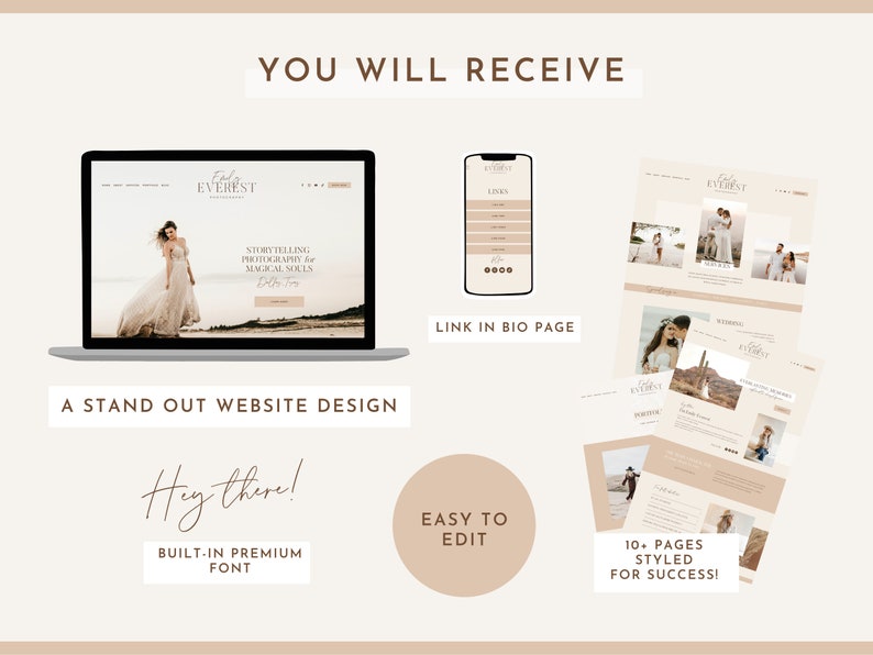 Squarespace template for photography