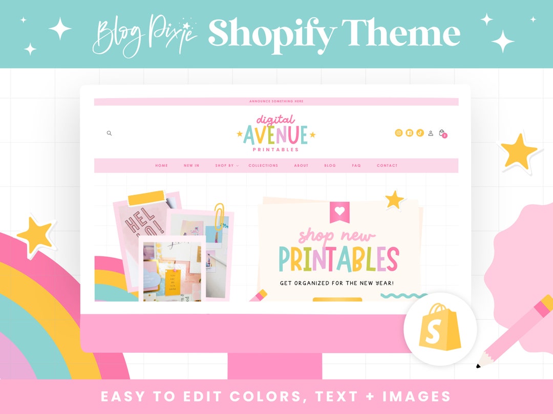 Shopify Theme for Digital Products Website Design Shopify 2.0 Template ...