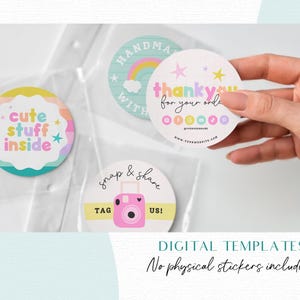 Kleurrijke stickersjablonen voor zakelijke verpakkingen - Canva stickerontwerpen - Afdrukbare stickers - Small Business-labels - CR01 Design Pixie afbeelding 2