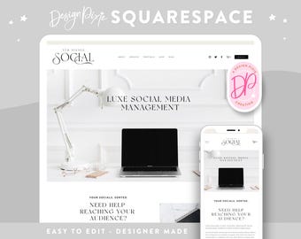 Minimale witte Squarespace-websitesjabloon - Social Media Manager-websiteontwerp voor bedrijven - Squarespace 7.1 - AL01 - Blog Pixie