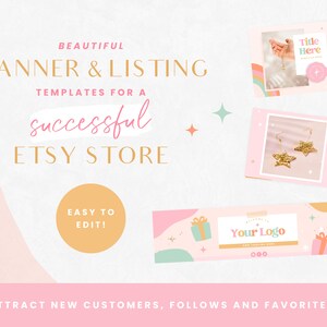 Etsy shop kit Etsy branding bundle Etsy banner templates image 2