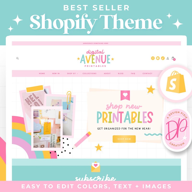 Printables Mockup Shopify - Etsy