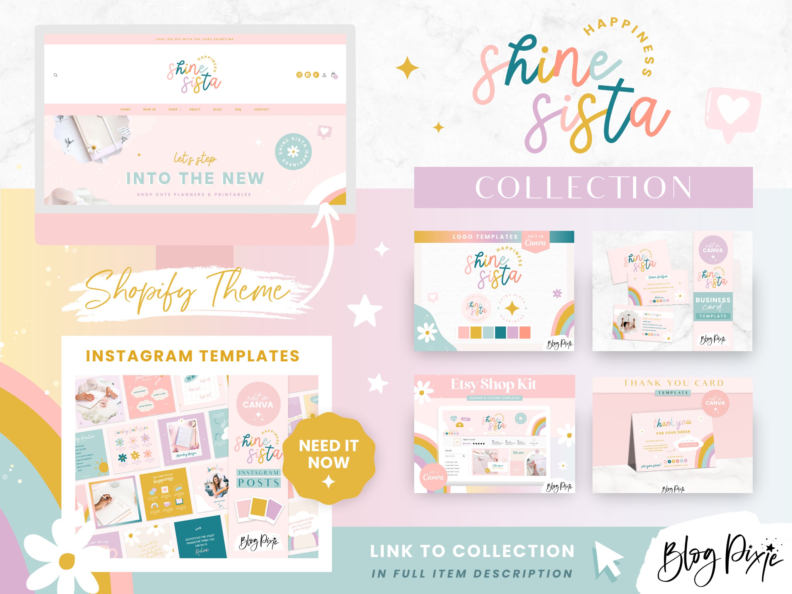Email Signature Template Canva - Pastel Rainbow Branding Business Email ...