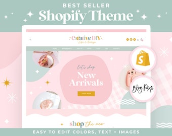 Shopify Themasjabloon Roze - Pastel Regenboog Kleurrijk Boutique Design - Shopify Websitesjabloon - Shopify Canva - CD01 - Blog Pixie