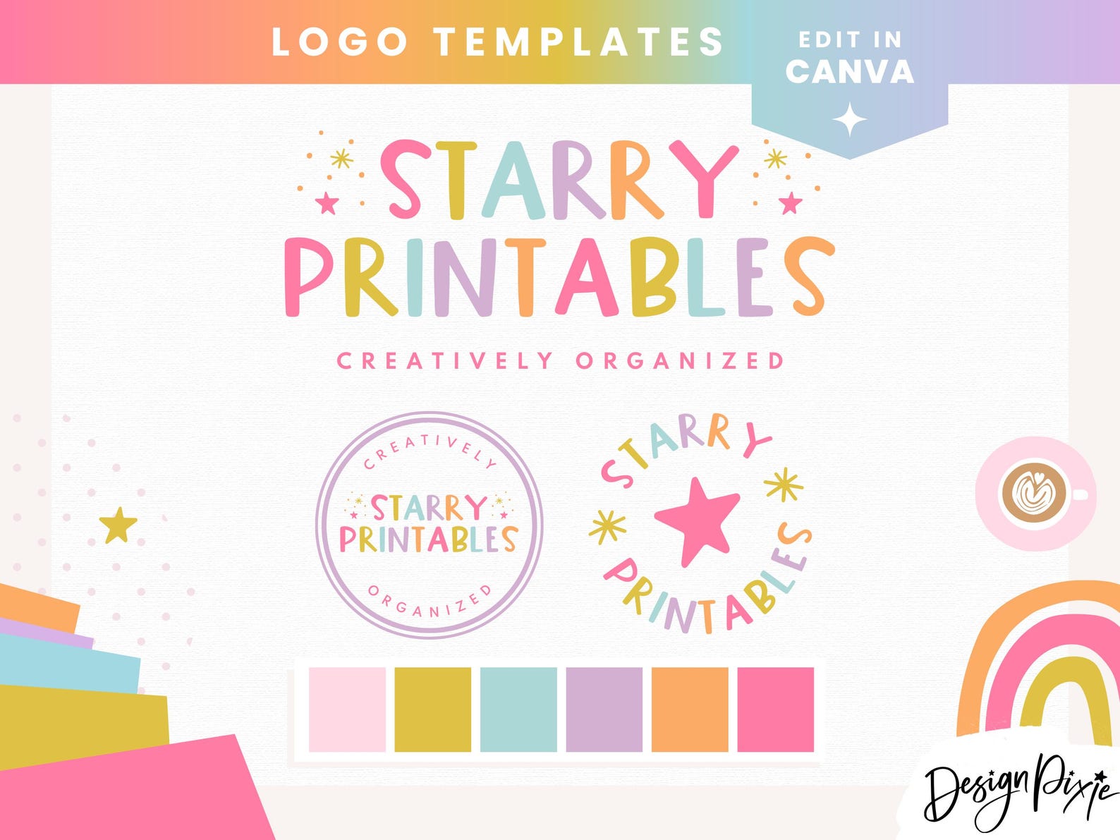 Logo Design for Small Business - Rainbow Logo Design Template ...