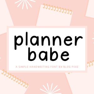 Planner Font - Digital Planning - Goodnotes Fonts - Fonts for Procreate - iPad Fonts - Canva Fonts - Neat Handwriting Font - Blog Pixie