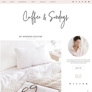 Feminine Wordpress theme for bloggers