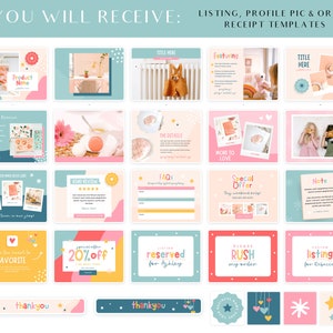Fun Etsy Banner Templates - Etsy Shop Kit Canva - Etsy Shop Bundle - Etsy Store Listing Design - Etsy Banner Template Set - CC01 Blog Pixie image 4