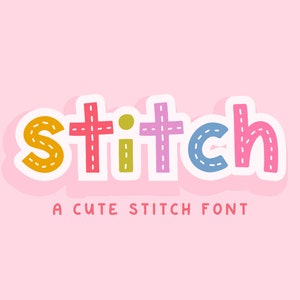 Stitch Font - Fonts For Lettering - Font for Canva - Handwritten Fonts - Cute Fonts for Procreate - Font With Stitching - Blog Pixie