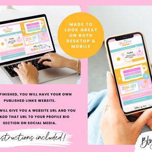 one page website template canva