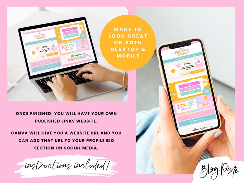one page website template canva