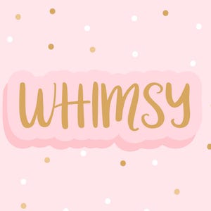 Whimsy Font - Söta bokstäver - Söta logotypsnitt - Kreativa lockiga typsnitt - Typsnitt för Cricut - Bokstäver Citat CQ01 PS01 Design Pixie