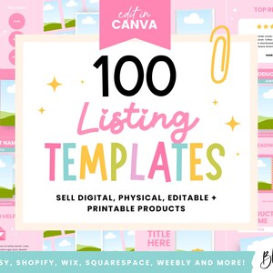 Etsy Listing Mockup Templates - Canva Listing Designs - Online Store Marketing - Etsy Mockups - Ecommerce Image Templates - PF01 Blog Pixie