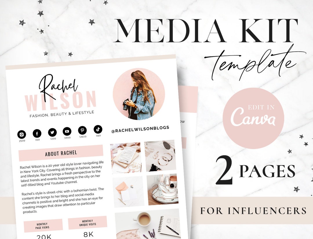 Media Kit Template Canva - Blog Rate Sheet - Blogger Media Kit ...