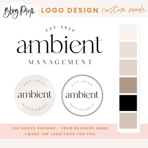 Modernes Logo-Design - Minimalistisches Logos Branding - Social Media Leiter Logo - Ästhetischer Luxus Logo - Virtueller Assistent Logo AL01 Blog Pixie