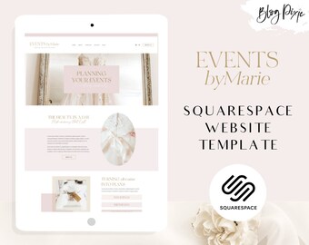 Squarespace Template - Event Planner Website - Event Planning Template - Squarespace 7.1 - Website Theme - Wedding Logo Design - Blog Pixie