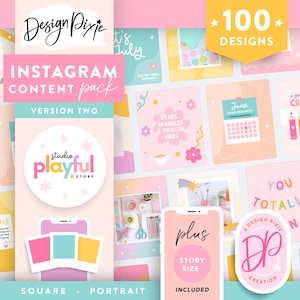 Zabawne szablony postów na Instagramie, tom 2 – Tęczowe szablony na Instagramie Canva – Pakiet pozytywnych cytatów – Tęczowa marka PF01 Design Pixie