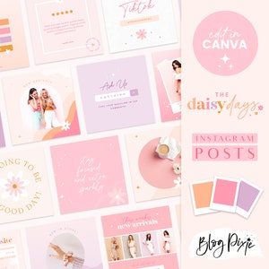 Instagram Post Templates Pink Pastel Purple - Instagram Templates Canva - Quotes for Instagram Bundle - Fashion Instagram - DD01 Blog Pixie