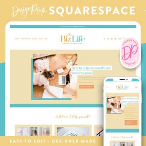 Modèle Squarespace - Site Web de coach - Squarespace 7.1 - Conception lumineuse de site Web de coaching - Squarespace Website Business Coach DY01 Blog Pixie
