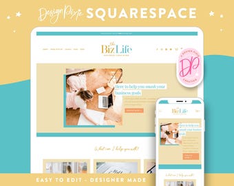 Squarespace Template - Coach Website - Squarespace 7.1 - Bright Coaching Website Design - Squarespace Website Business Coach DY01 Blog Pixie
