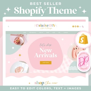 Cute Pastel Shopify Theme Template - CD01 - Design Pixie