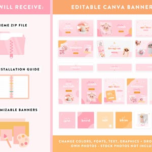 Pink Shopify Theme - Ecommerce Boutique - Pretty Shopify Website Template with Sparkles - Party Candle Shop Branding - CW01 - Design Pixie image 5
