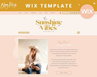 Wix Website Template - Boho Coach Wix Website - Creative Wix Layout - Wix Web Design Ecommerce - Wix Blog - Sunshine Vibes - SV01 Blog Pixie