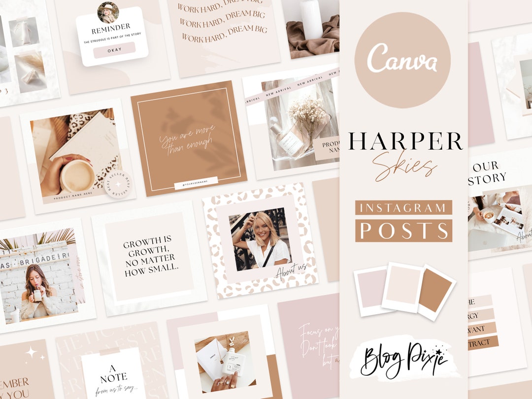 Neutral Instagram Post Templates Canva Boho Quotes Instagram Aesthetic ...
