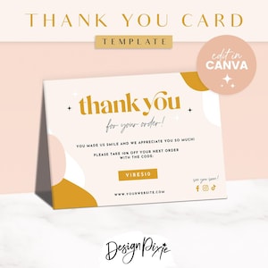 Sjabloon bedankkaart - Canva bedankkaart - Boho-ontwerp - Branding voor kleine bedrijven - Sunshine Vibes - SV01 - Blog Pixie