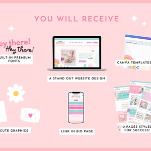 Fun Squarespace branding kit with website design