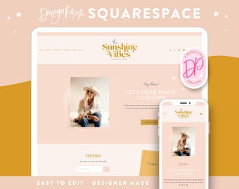 Squarespace Template - Coach Business Website - Squarespace 7.1 - Boho Website Design - Squarespace Website - Sunshine Vibes SV01 Blog Pixie
