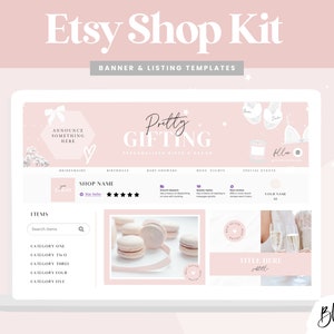 pretty pink shop branding