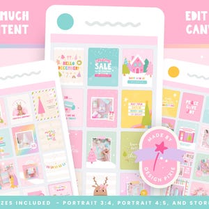 Rainbow Christmas Instagram feed with cute post ideas for the holiday season on social media