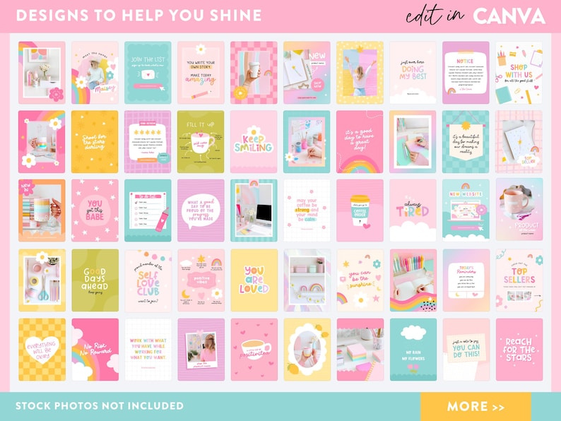 rainbow instagram post templates