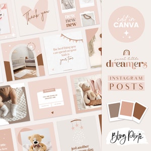 Instagram Post Templates Boho Baby Boutique - Canva Templates - Quotes for Instagram - Creative Instagram - Canva Designs DR01 Blog Pixie