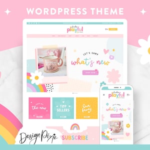 Speels Wordpress-thema - Websitesjabloon voor Wordpress - Woocommerce-thema's - Kadence-sjabloon - Online shopontwerp - PF01 Design Pixie